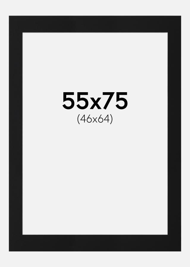 Паспарту Черен Стандарт (Бяло Ядро) 55x75 cm (46x64)