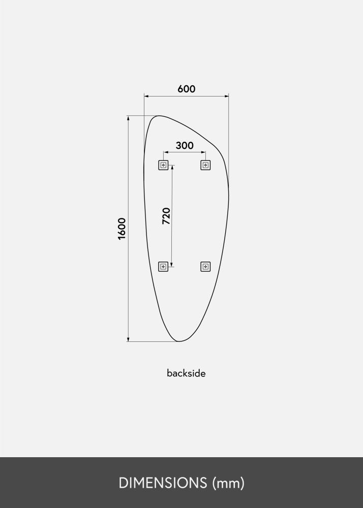 KAILA Огледало Slim 60x160 cm