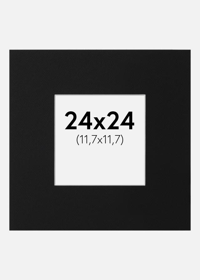 Паспарту Черен Стандарт (Бяло Ядро) 24x24 cm (11,7x11,7)