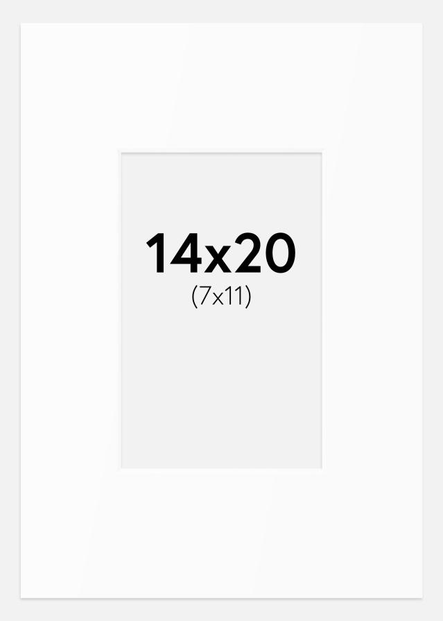 Паспарту Бял Стандарт (Бяло Ядро) 14x20 cm (7x11)