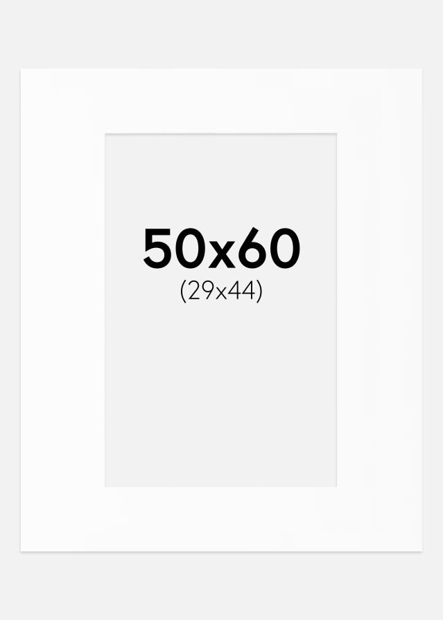 Паспарту бяло Стандартен Бяло ядро 50x60 cm (29x44)