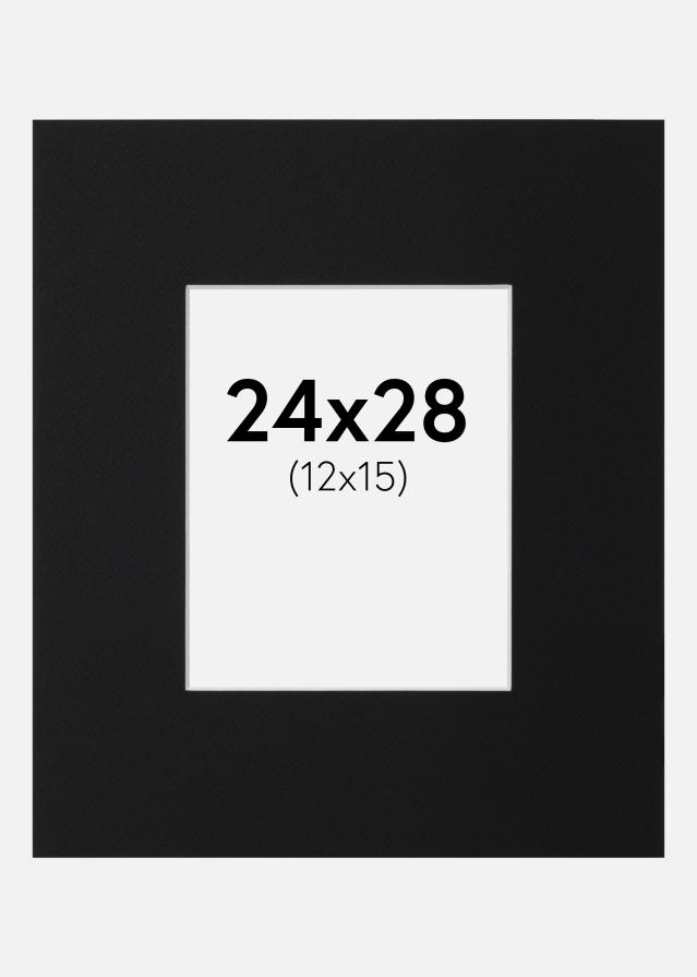 Паспарту Черен Стандарт (Бяло Ядро) 24x28 cm (12x15)