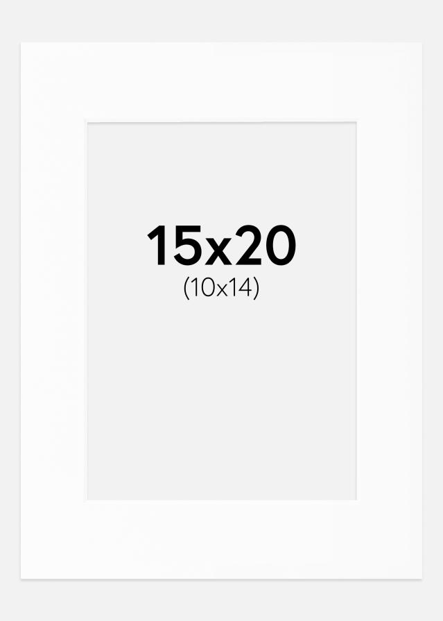 Паспарту бяло Стандартен Бяло ядро 15x20 cm (10x14)