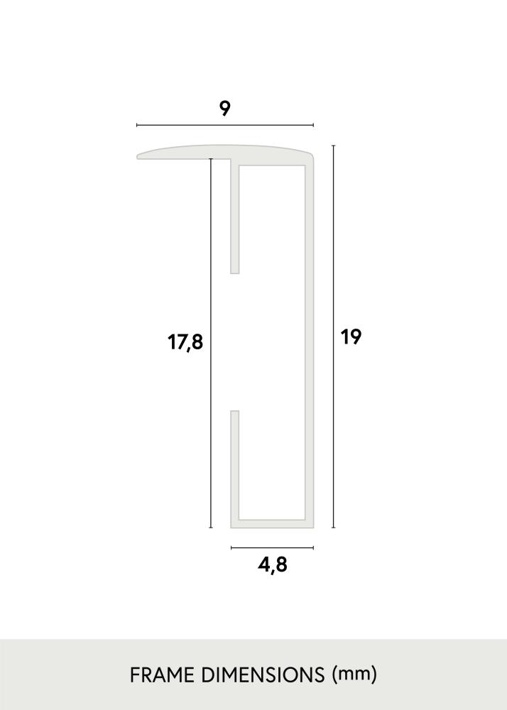 Рамка Алуминий Акрилно стъкло Черно 70x100 cm