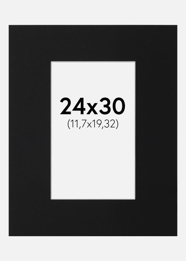 Паспарту Черен Стандарт (Бяло Ядро) 24x30 cm (11,7x19,32)