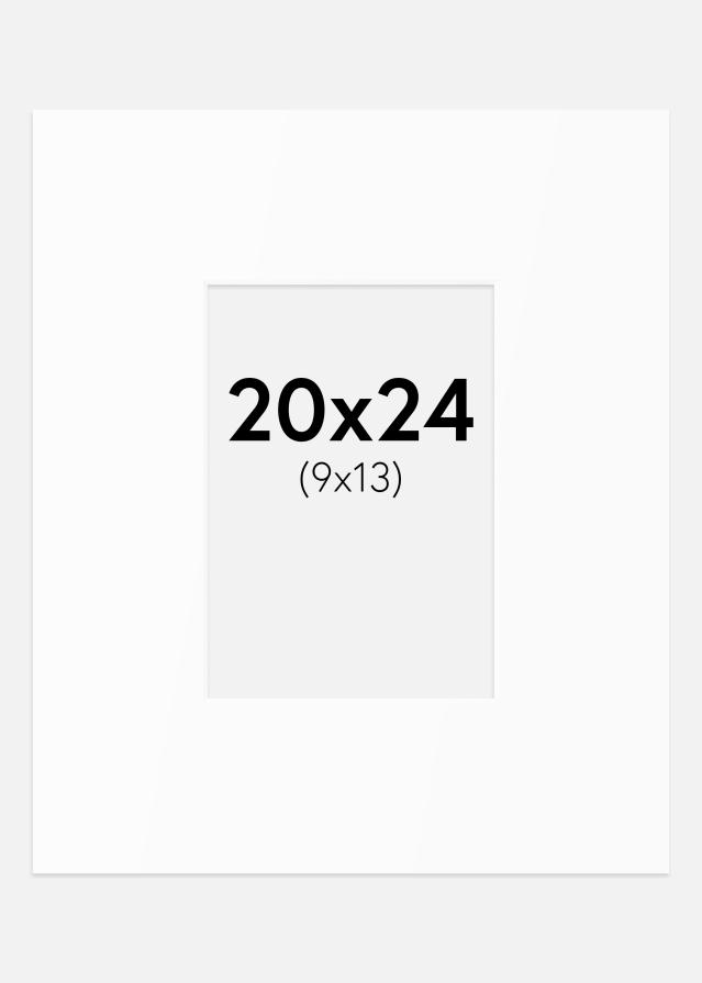 Паспарту Бял Стандарт (Бяло Ядро) 20x24 cm (9x13)