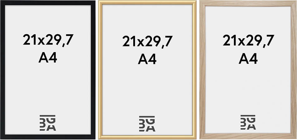 Черна рамка за A4, златна рамка за A4, дървена рамка за A4