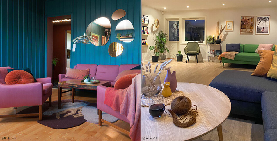 Интериор на всекидневна – цветно и жизнено