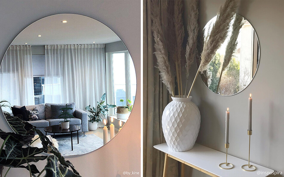 Кръгли огледала - отражение на светлина