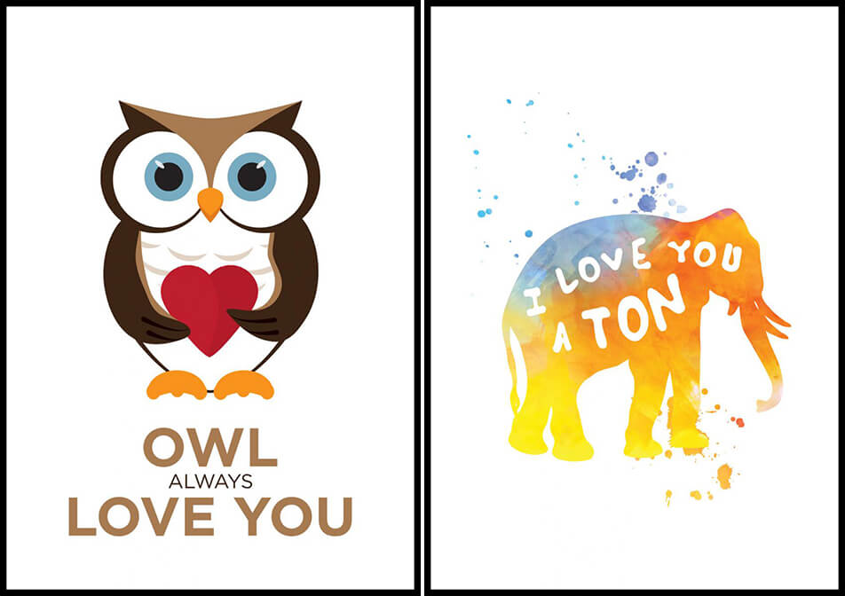 Постери с животни – постери с текст