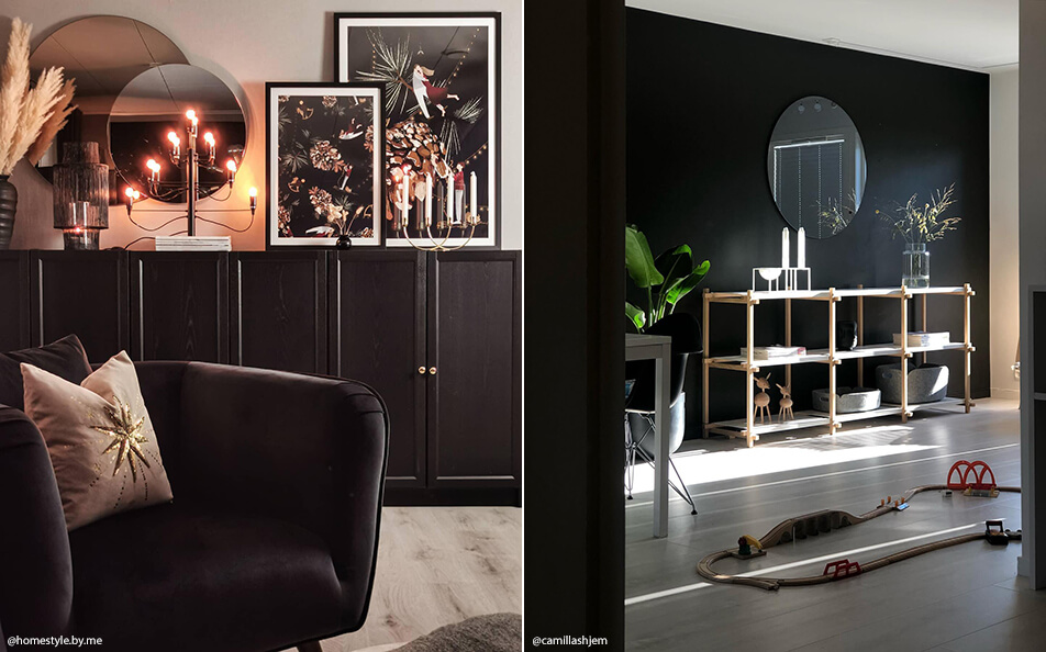 Интериор на всекидневна – тъмно и приглушено