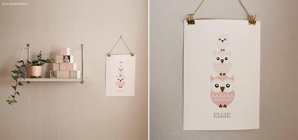 Декорация за детска стая - постер с име за дете