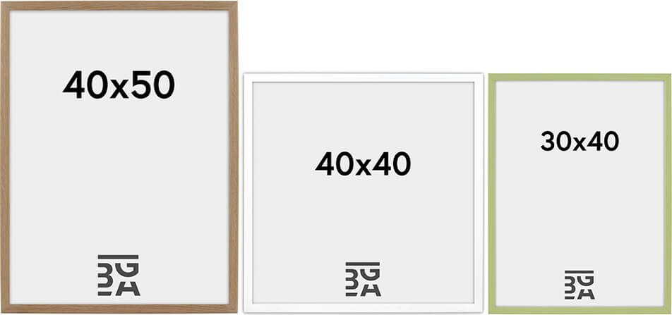 Рамка от дъб, бяла рамка, зелена рамка