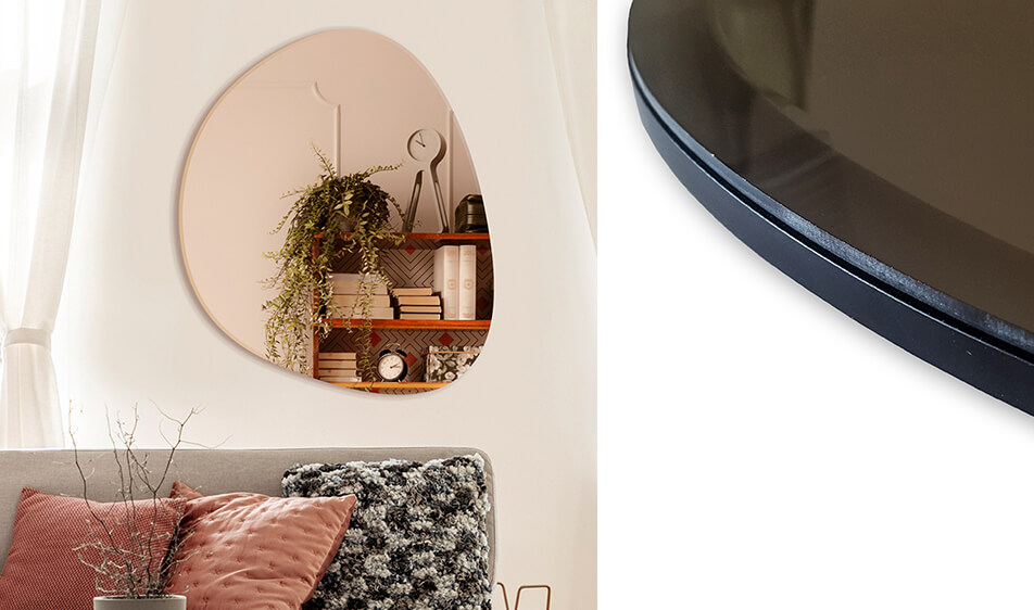 Огледало в розово злато - уникално огледало